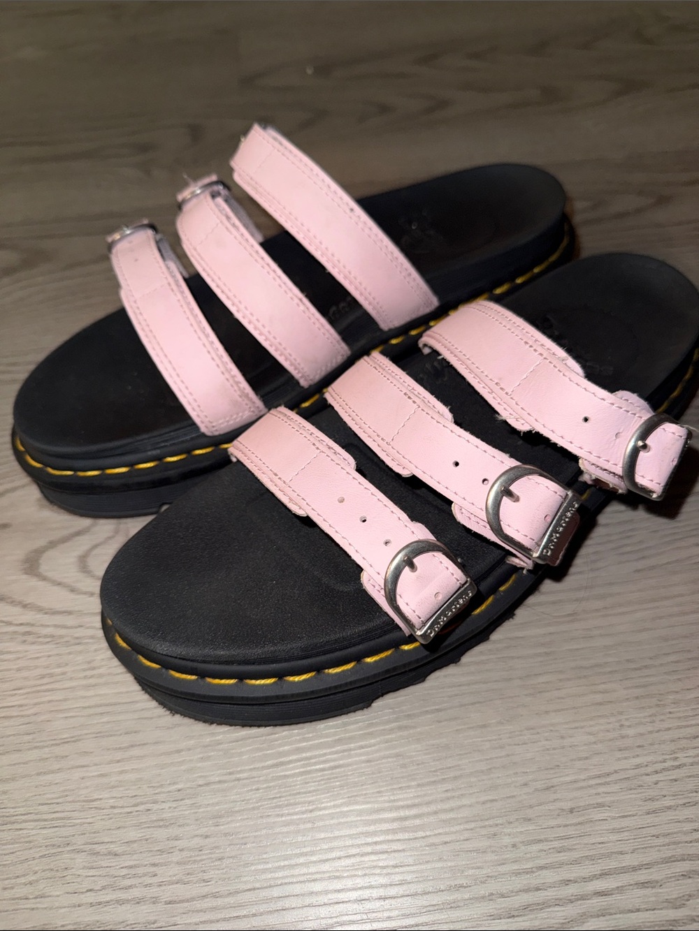 Dr. Martens Blaire Slides in baby pink
